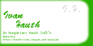 ivan hauth business card